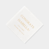 モダンスクリプエレガントト金ゴールドおめでとうの卒業 箔ナプキン (右)