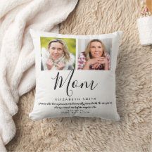 モダンスクリプエレガントトmom引用文写真装飾用クッション