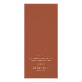 モダンスクリプエレガントトTerracottaのメ結婚ニュー ラックカード (裏面)