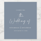 モダンスクリプカジュアルト黒タイポグラフィ結婚のワイン ワインラベル (シングルラベル)