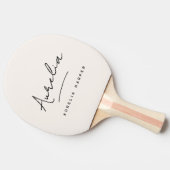 モダンスクリプガーリートのモノグラシンプルムフェミニン名 卓球ラケット (横)