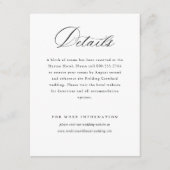 モダンスクリプクラシックト結婚エレガント詳細 エンクロージャーカード (正面)