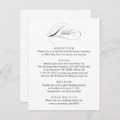 モダンスクリプクラシックト結婚エレガント詳細 エンクロージャーカード (正面/裏面)