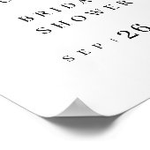 モダンスクリプシンプルトのブライダルシャワーへようこそ ポスター (角)