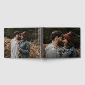 モダンスクリプシンプルトの写真結婚の種類 ゲストブック (全面)