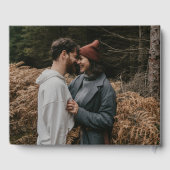 モダンスクリプシンプルトの写真結婚の種類 ゲストブック (裏面)