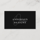 モダンスクリプスタイリッシュトQRコードSNS 名刺 (正面)