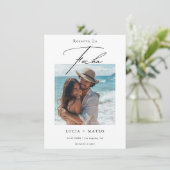 モダンスクリプスペインのト結婚写真 セーブザデート (スタンド正面)