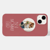 モダンスクリプトで「史上最高のママ」ステッカーのある写真入りママグッズ Case-Mate iPhoneケース (裏面 (横))
