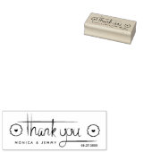 モダンスクリプトにハートを付けて結婚ありがとう ラバースタンプ (押印)