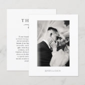 モダンスクリプトのエレガントな結婚式 (正面/裏面)