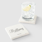 モダンスクリプトのオリジナルブライズメイド ストーンコースター (横)