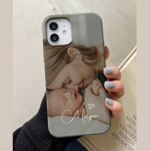 モダンスクリプトのカスタムファミリーフォト Case-Mate iPhoneケース