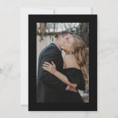 モダンスクリプトのカリグラフィー写真を使ったエレガントな結婚式 招待状 (裏面)