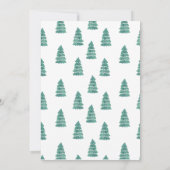 モダンスクリプトのクリスマスツリーパーティー 招待状 (裏面)