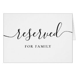 モダンスクリプトのタイポグラフィが特徴の「Reserved(予約席)」ウェディングサイン