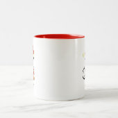モダンスクリプトの上品な名前 J クリスマス ツートーンマグカップ (中央)