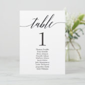 モダンスクリプトの個別テーブルカード 招待状 (スタンド正面)
