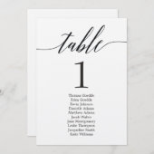 モダンスクリプトの個別テーブルカード 招待状 (正面/裏面)