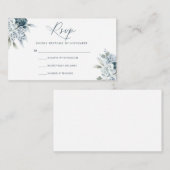 モダンスクリプトの出欠返信カード エンクロージャーカード (正面/裏面)