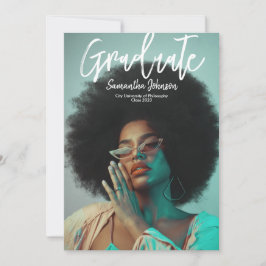 モダンスクリプトの卒業写真のお知らせ 招待状