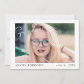 モダンスクリプトの卒業発表 招待状 (正面)