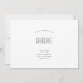 モダンスクリプトの卒業発表 招待状 (裏面)