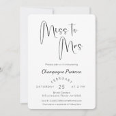 モダンスクリプトの恋しく思ブライダルシャワー 招待状 (正面)