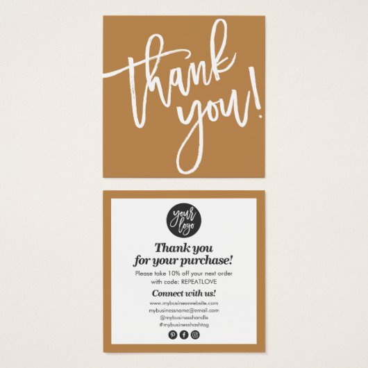 モダンスクリプトの手感謝していが金ゴールドを黄色にした (正面&裏面)