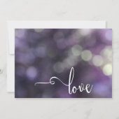 モダンスクリプトの紫ボケSave the Date セーブザデート (裏面)