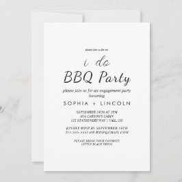 モダンスクリプトの「I Do BBQ」エンゲージメントパーティー  招待状