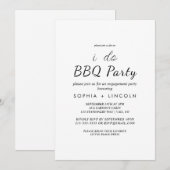 モダンスクリプトの「I Do BBQ」エンゲージメントパーティー 招待状 (正面/裏面)