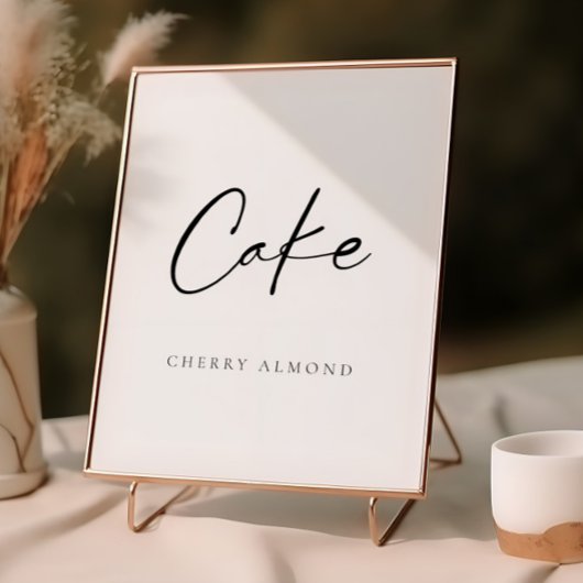 モダンスクリプトウェディングケーキ ポスター