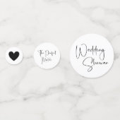 モダンスクリプトウェディングシャワー コンフェッティ (裏面)