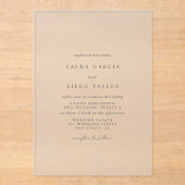 モダンスクリプトウェディング アクリル招待状 (正面)