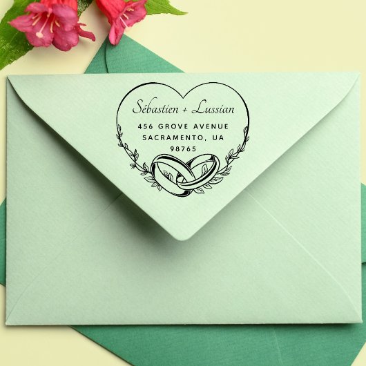 モダンスクリプトウェディング セルフインキングスタンプ