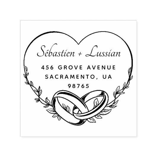 モダンスクリプトウェディング セルフインキングスタンプ (デザイン)