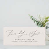 モダンスクリプトウェディング 席を探そう ヘッダーカード 招待状 (スタンド正面)