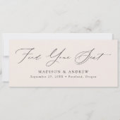 モダンスクリプトウェディング 席を探そう ヘッダーカード 招待状 (正面)