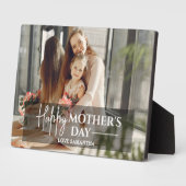 モダンスクリプトオーバーレイ1枚の写真お母さんの日おめでとう フォトプラーク (側面)