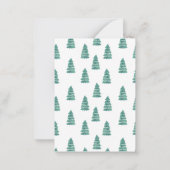 モダンスクリプトゴールド クリスマスツリー ホリデーパーティ ノートカード (裏面)