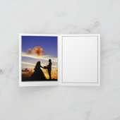 モダンスクリプトタイポグラフィーのありがとう サンキューカード (内部)