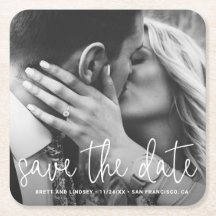 モダンスクリプトタイポグラフィー写真Save the Date