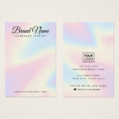 モダンスクリプトパステルレインボーイヤリングディスプレイカード (正面&裏面)