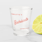 モダンスクリプトパーソナライズドベアーズパーティー ショットグラス (正面)