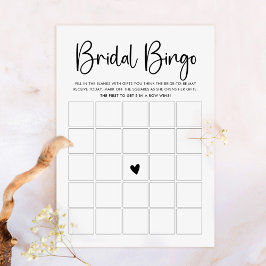 モダンスクリプトビンゴゲームカード 招待状