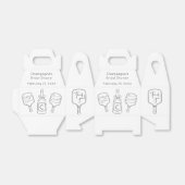 モダンスクリプトピックルボール&プロセッコ ブライダルシャワー フェイバーボックス (折り畳みなし)