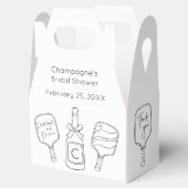 モダンスクリプトピックルボール&プロセッコ ブライダルシャワー フェイバーボックス (オープン)