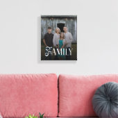 モダンスクリプトファミリーカスタムフォトネーム キャンバスプリント (インサイチュ (リビング))