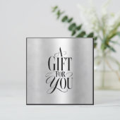 モダンスクリプトフォント ビジネスギフト券 (スタンド正面)